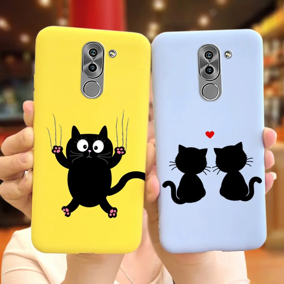 Чехол для Honor 6X BLL-L22 BLN-L21 мягкий силиконовый чехол с милым принтом Huawei GR5 2017 Mate 9 Lite