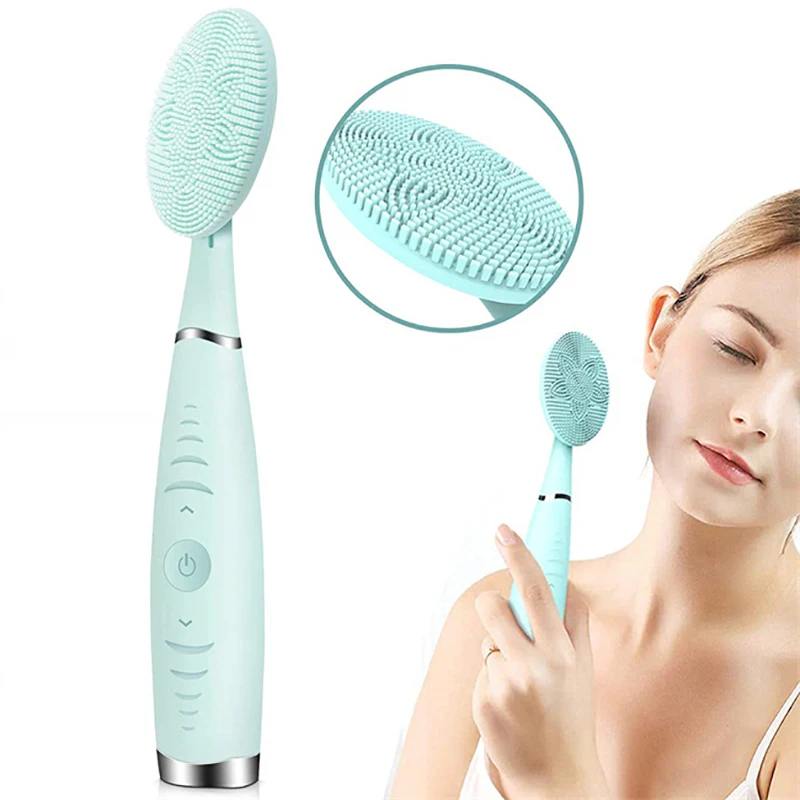 

Electronic Silicone Facial Cleansing Brushes Soft Fiber Deep Clean Machine Face Care For Cleaning And Exfoliating Facial Tool