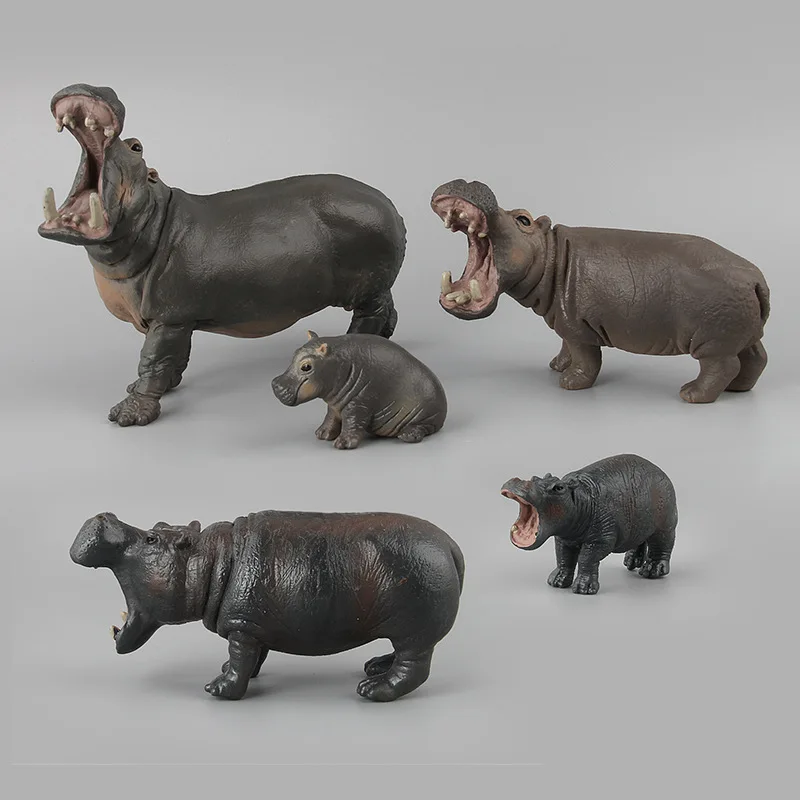 

6-15CM Simulated Animals Hippo Action Figure Toys Gift Model Kids