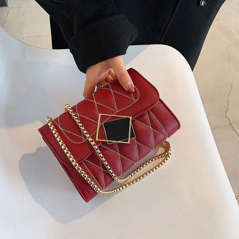 

Toposhine Small Chain winter bag ladies 2020 new vintage one-shoulder small bag Korean version simple versatile cross-body bags