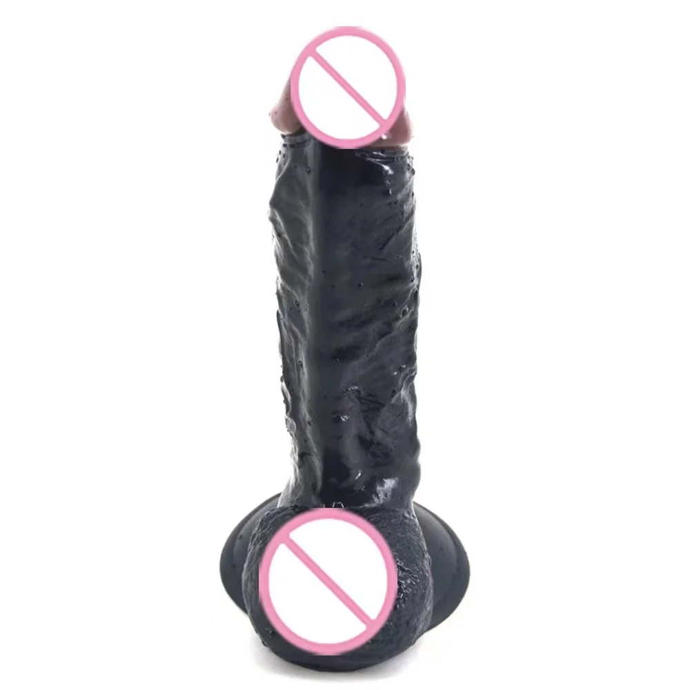 

Realistic Dildos Flesh Brown Black Dildo For Women Flexible Huge Penis with Textured Shaft and Strong Suction Cup Sex Toy