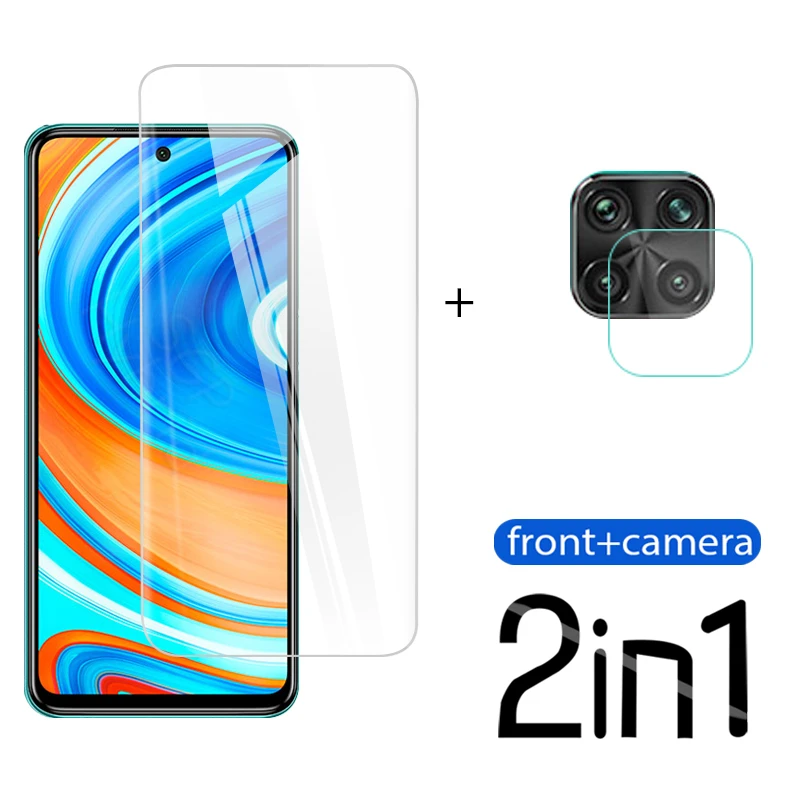 Закаленное стекло для redmi Not 9 pro 2 в 1 защитная пленка экрана камеры xiaomi Note