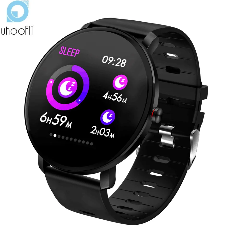 UHOOFIT спортивные K9 Смарт часы IP68 Водонепроницаемый Полный сенсорный экран монитор