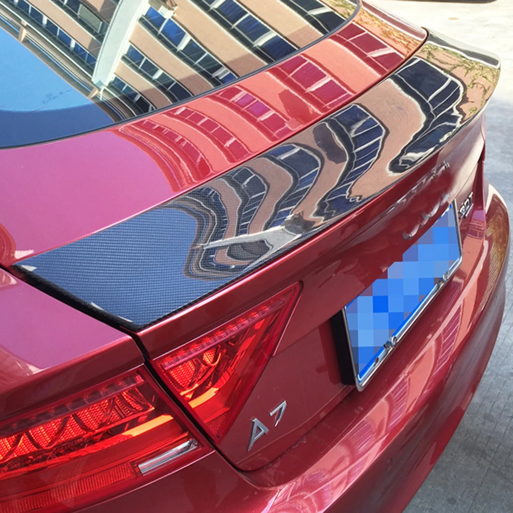 Стильный спойлер для заднего багажника из углеродного волокна A7 OEM Audi 2011 2015|spoiler