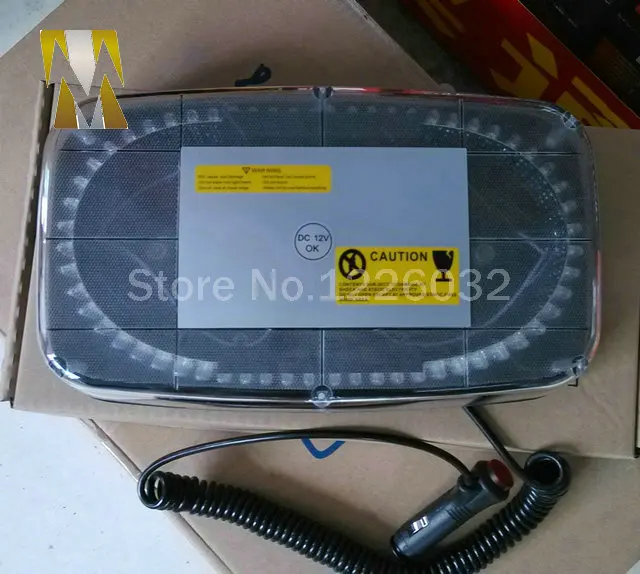 60w Car Roof Flashing Strobe Emergency Light 240LED DC 12V 240 LED Caution Police beacon light With Magnetic Holder | Автомобили и