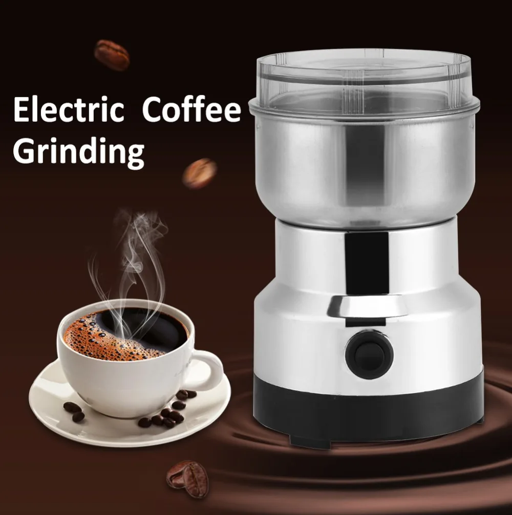 Zerodis Coffee Grinder Multi-functional Stainless Steel Electric Spices/Nuts/Grains/Coffee Bean Grinding EU Plug | Дом и сад
