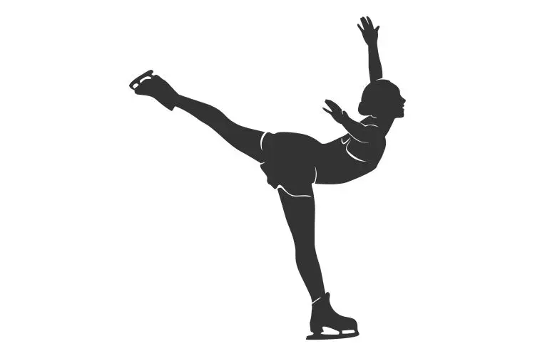 Красивая женщина с открытыми руками для фигурного катания автомобильные