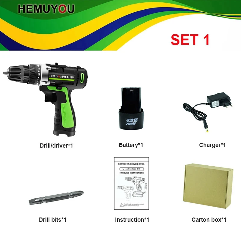 HMY001-12V 12 В 16,8 в аккумуляторная электрическая отвертка перезаряжаемая литиевая батарея двойная скорость Аккумуляторная дрель электроинструменты - Цвет: HMY001-12V