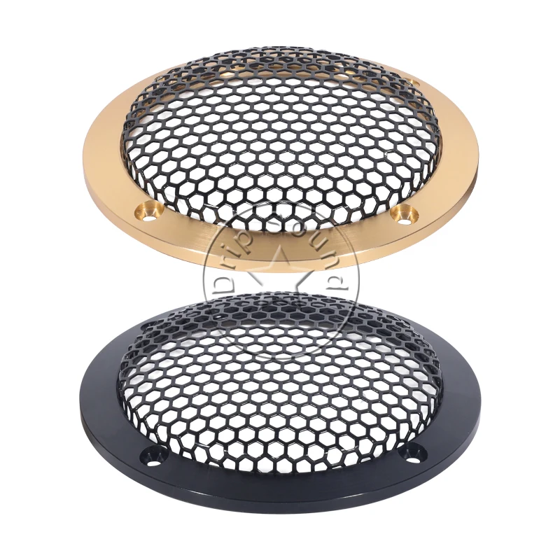 

For 3" Inch 92mm Speaker Grill Conversion Net Cover Car Audio Decorative Circle Full Metal Mesh Grille Black/Golden