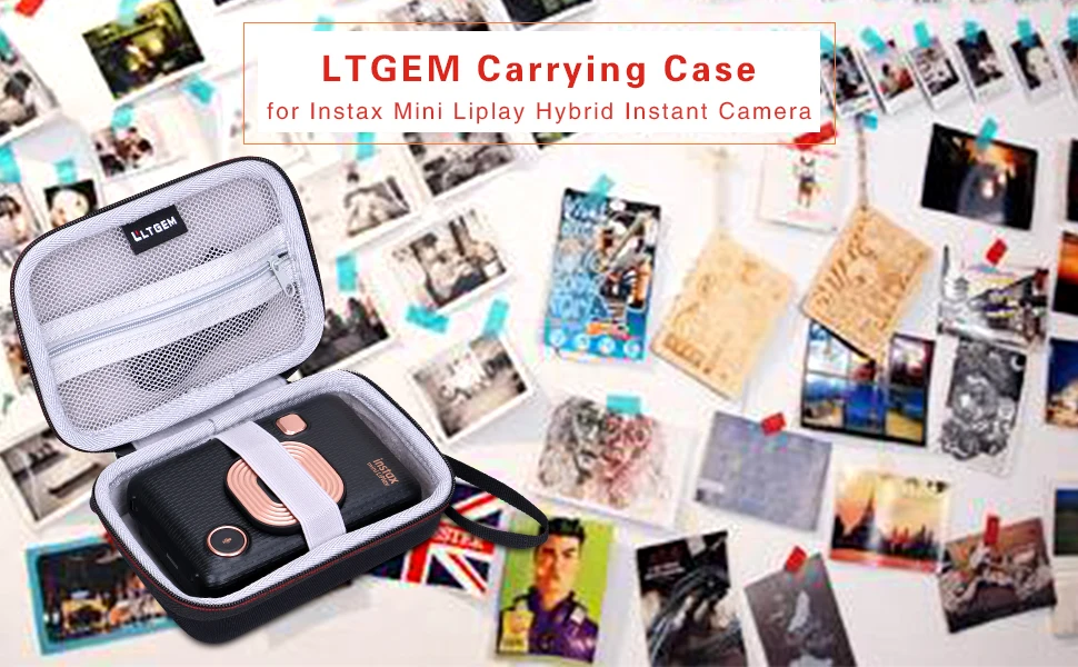LTGEM EVA черный Водонепроницаемый Переносной жесткий футляр для Instax Mini Liplay Hybrid instant camera