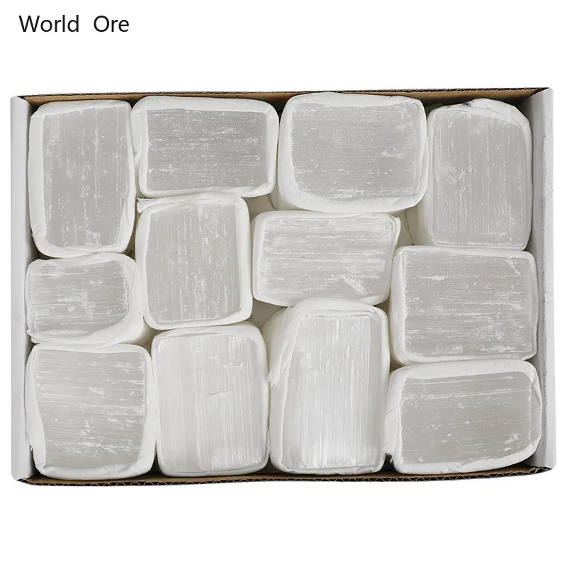 

Natural Stone Mineral Moroccan White Gypsum Boxed Original Stone for Home Decoration and Witchcraft Worship