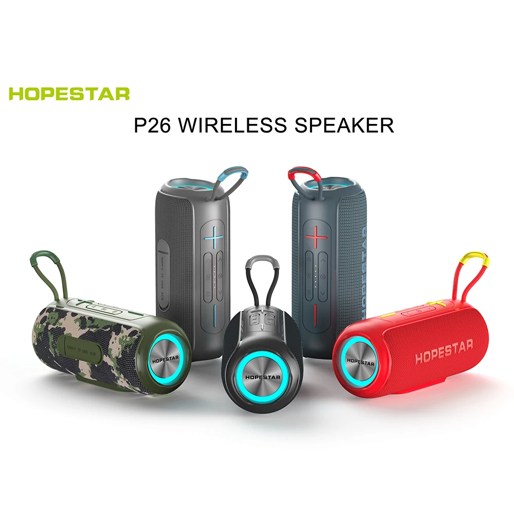 

Портативный Bluetooth-динамик HOPESTAR P26 с сабвуфером, водонепроницаемые компьютерные колонки, динамики s FLIP5, FM-радио-приемник, оригинал