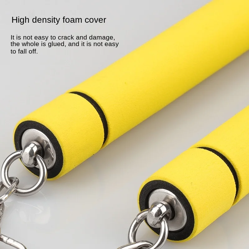 

Stainless Steel Nunchaku Sponge Practice Beginner Adult and Children Taekwondo Foam Nunchucks