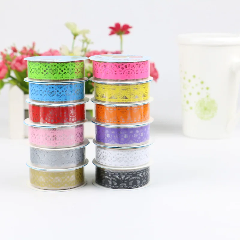 Скотч washi маскирующая лента кружевная сделай сам для рукоделия ажурная