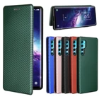 Для TCL 20 Pro 5G чехол из углеродного волокна Флип кожаный чехол для TCL 20 Pro 20Pro 5G Бизнес магнитной застежкой с откидной крышкой с отделением для карт с тонкий Чехол