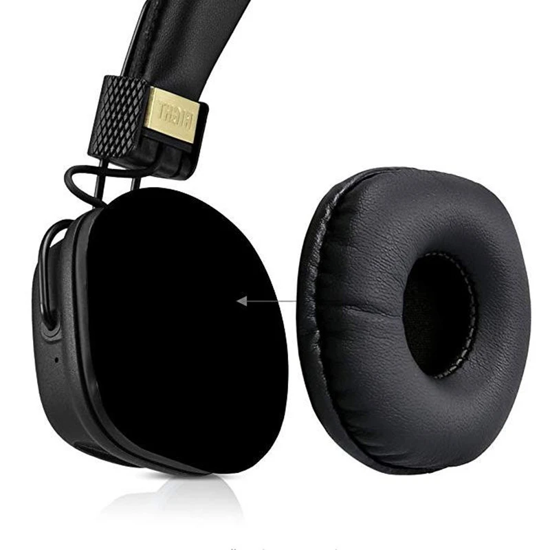 Пара мягких из искусственной кожи Замена амбушюры для Marshall Major Накладные