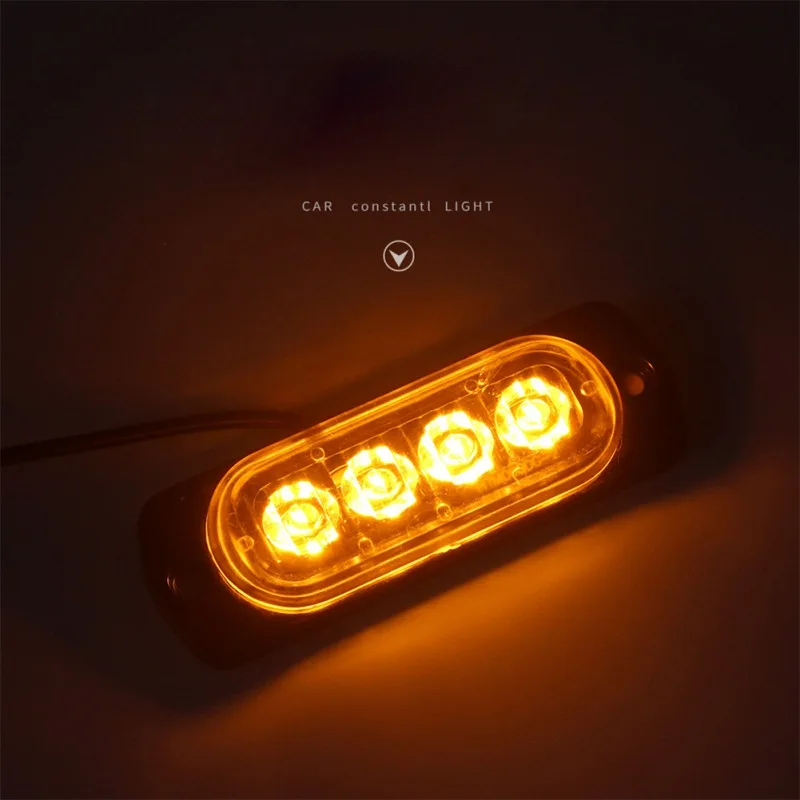 

4 LED Car Emergency Strobe Light Truck Van Side Warning Light Ambulance Emergency Light Super Bright Signal light