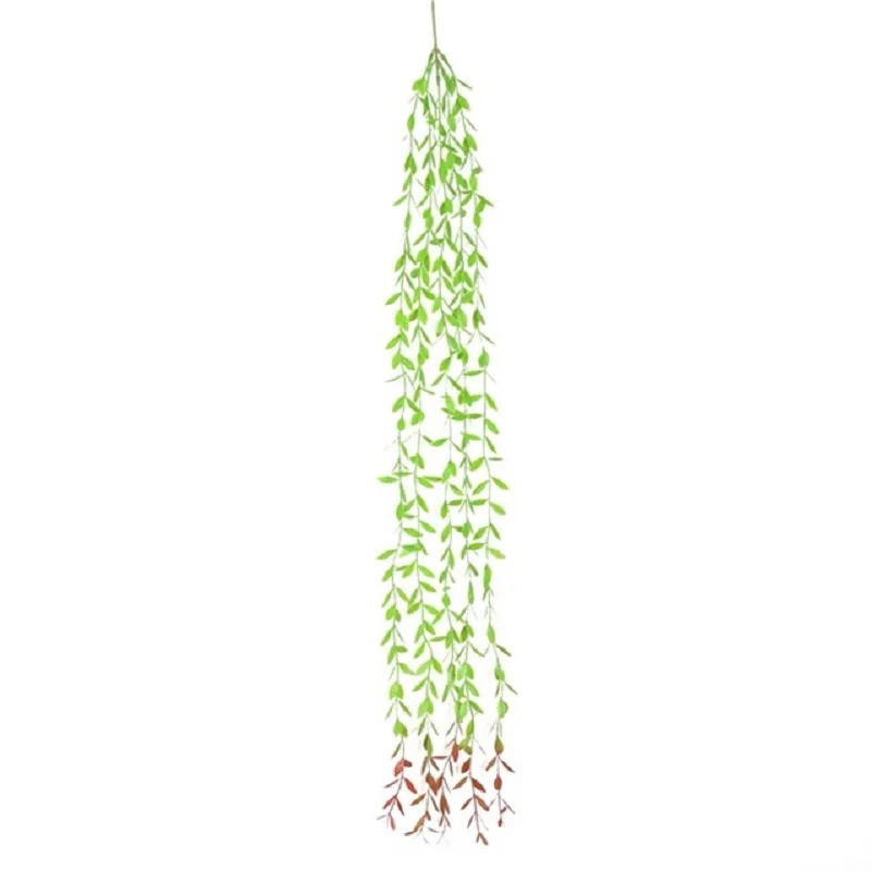 

Artificial Weeping Willow Wall Hanging Wedding Indoor Green Plants DIY Decoration Leaf Rattan Vine Home Decor 105cm 1pc