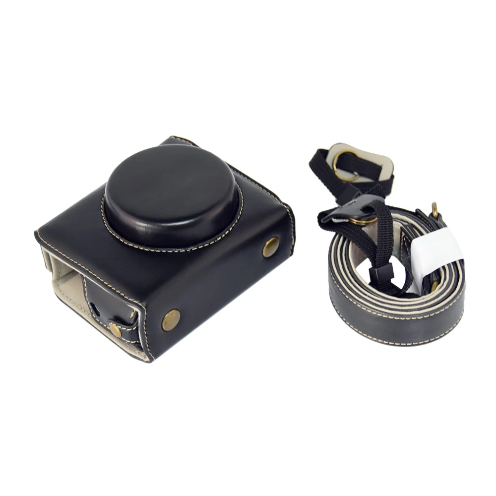 Винтажный защитный чехол из искусственной кожи для камеры со съемным плечевым