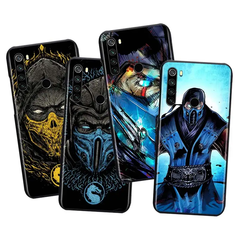 

Mortal Kombat Soft TPU For Xiaomi Redmi Note10 10S 9T 9S 9 8T 8 7 6 5A 5 4 4X Prime Pro Max Black Phone Case