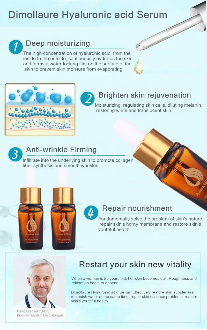 Dimollaure Гиалуроновая кислота антивозрастной гиалуронат натрия увлажняющая