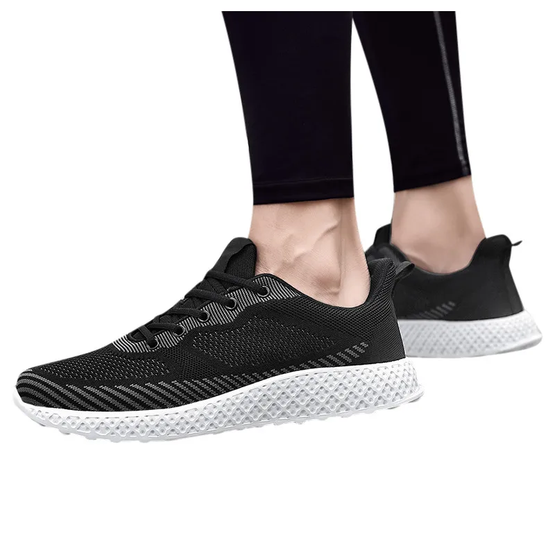 Мужские модные Сникеры на шнуровке спортивная обувь нескользящая легкая для