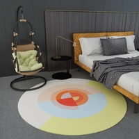 nordic round geometric carpet modern home bedroom living room chair non slip mat