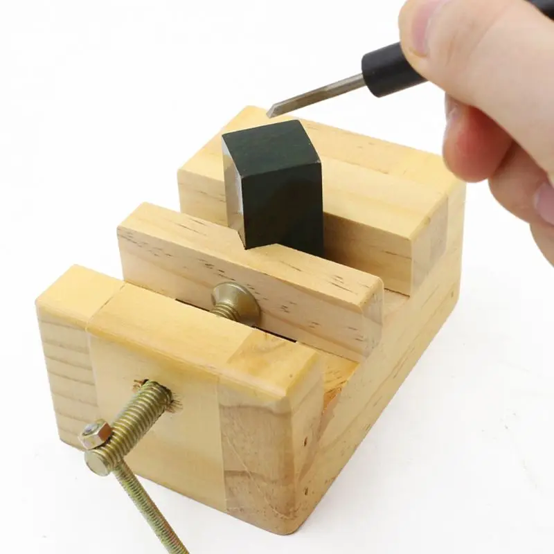 

Wood Flat Vise Mini Clamp-on Bench Vise Flat Tongs Woodworking Carving Engraving