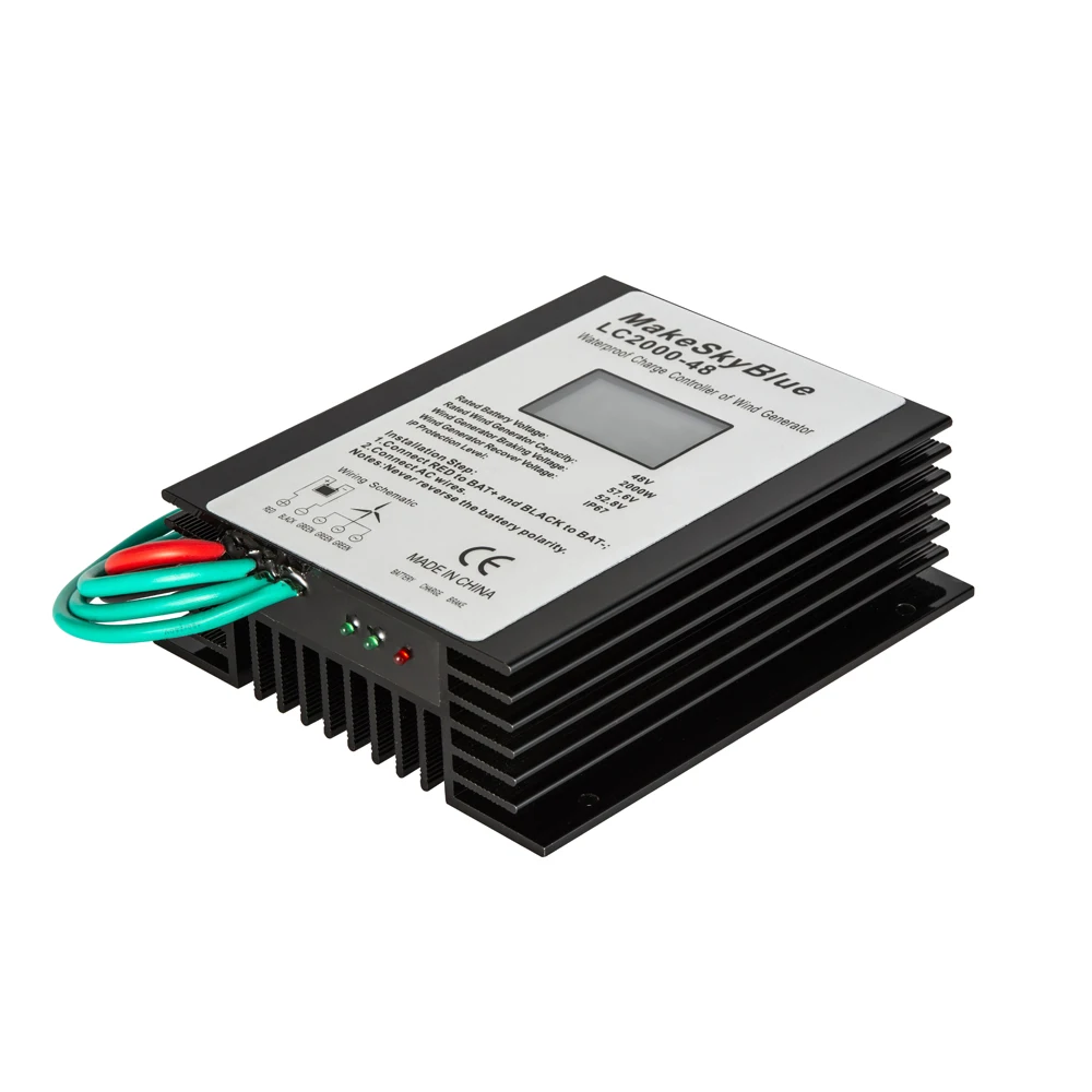MakeSKyBlue 2000 Вт 48 в регулятор заряда ветра для 2KW переменного тока ветряной турбины генератор IP67 Водонепроницаемый Контроллер заряда ветровой энергии(LC2000-48