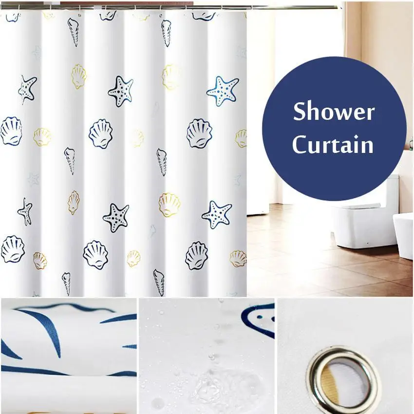35 занавески для душа Раковины Морская звезда водонепроницаемый занавес ванной s