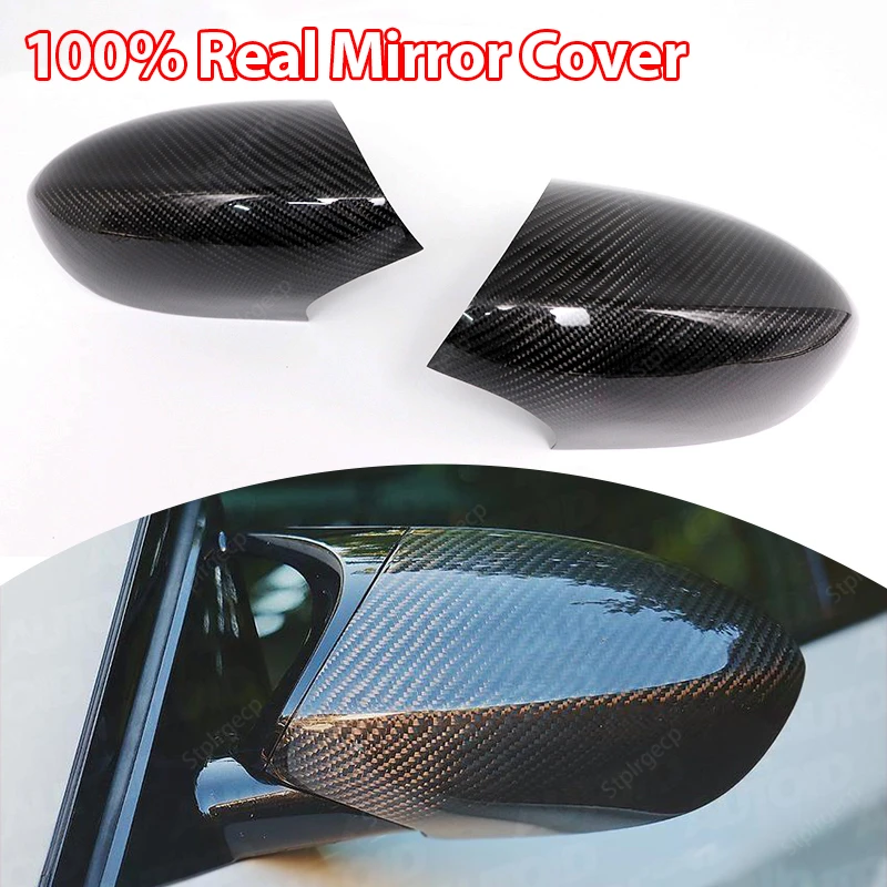 2pcs Excellent Side Wing modified Real Carbon Fiber Rearview  Mirror Cover caps for BMW E82 1M E90 E92 E93 M3 2008 - 2013