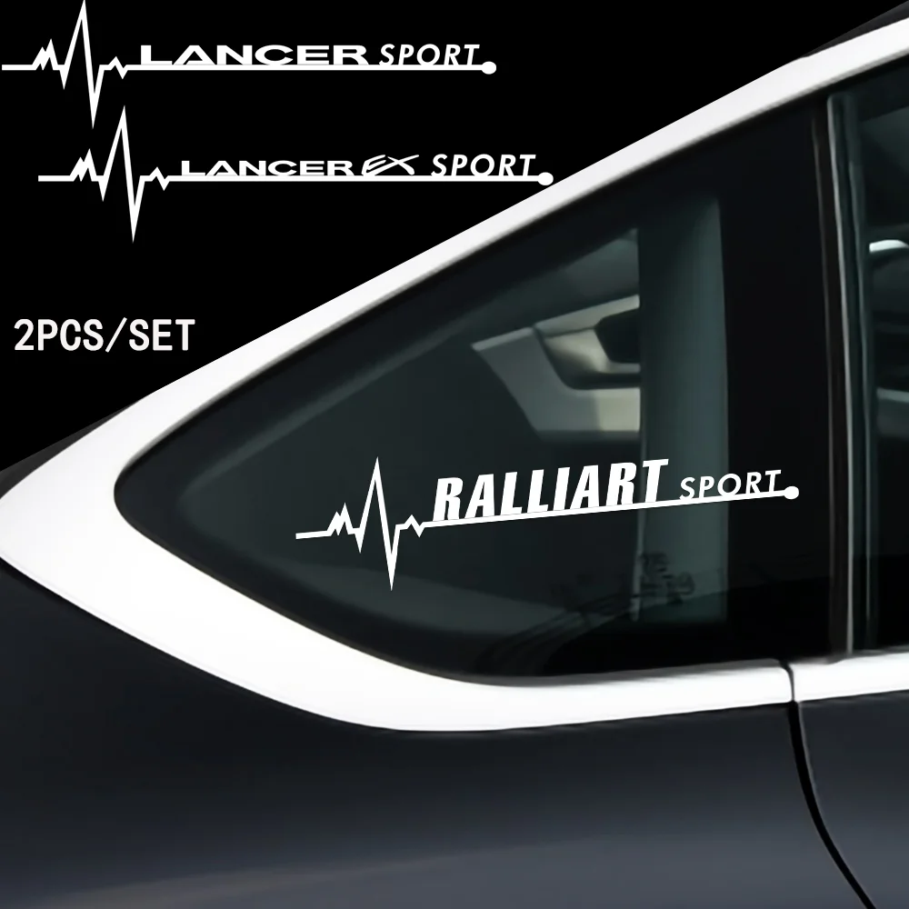 

2PCS For Mitsubishi Ralliart Lancer Lancer EX Outlander ASX Competition Auto Decoration Accessories Car window stickers Decals