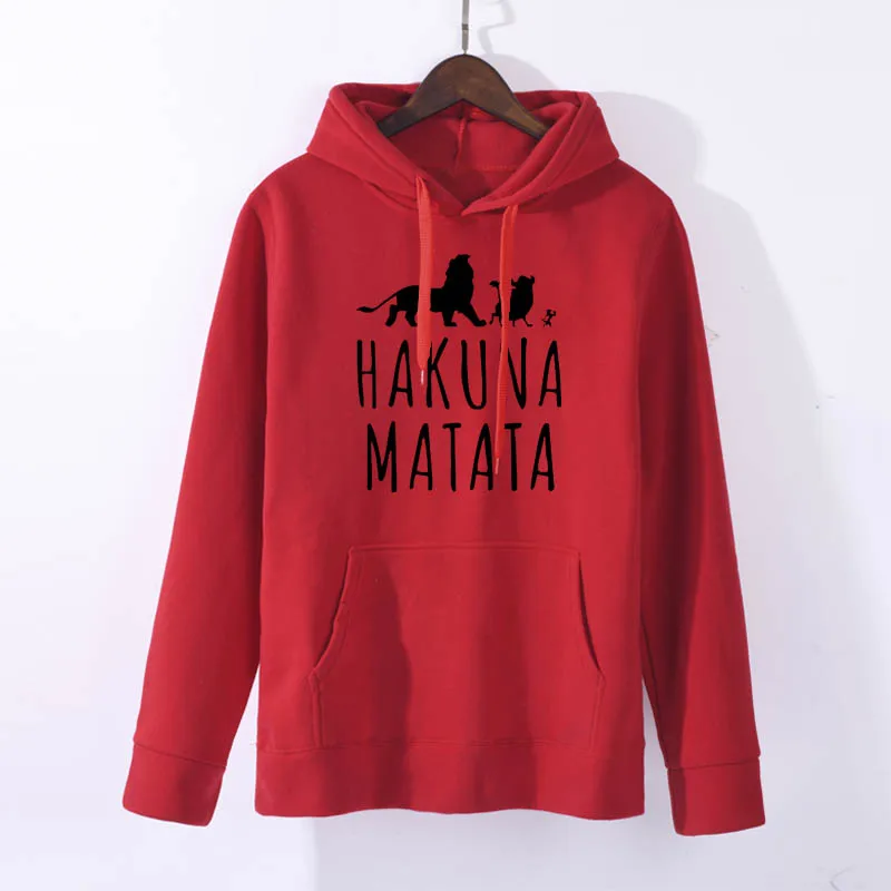 Толстовка для мужчин и женщин Hakuna Matata повседневная флисовая толстовка с рисунком
