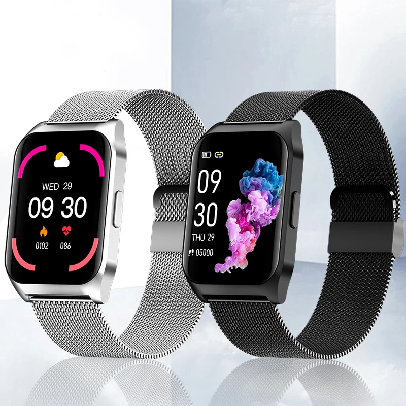 

Smart Watch Heart Rate Detection Waterproof Multiple Sports Modes Wristband Blood Pressure Blood Oxygen For Android IOS MY-E17