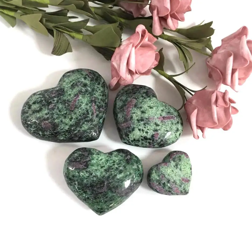 Бесплатная доставка Высокое качество Кристалл Рубин в цоизите резные форме