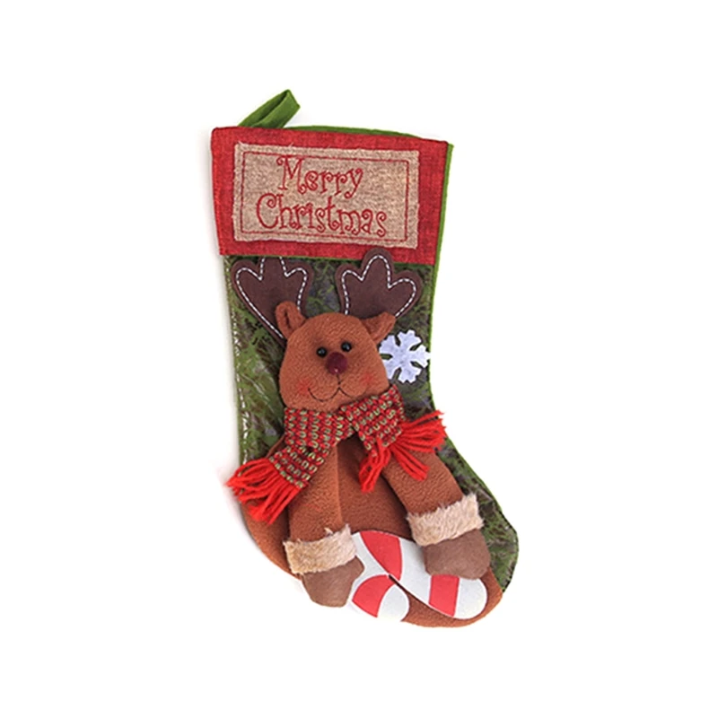 Санта Клаус Снеговик Рождественские носки Рождественский подарок сумка для