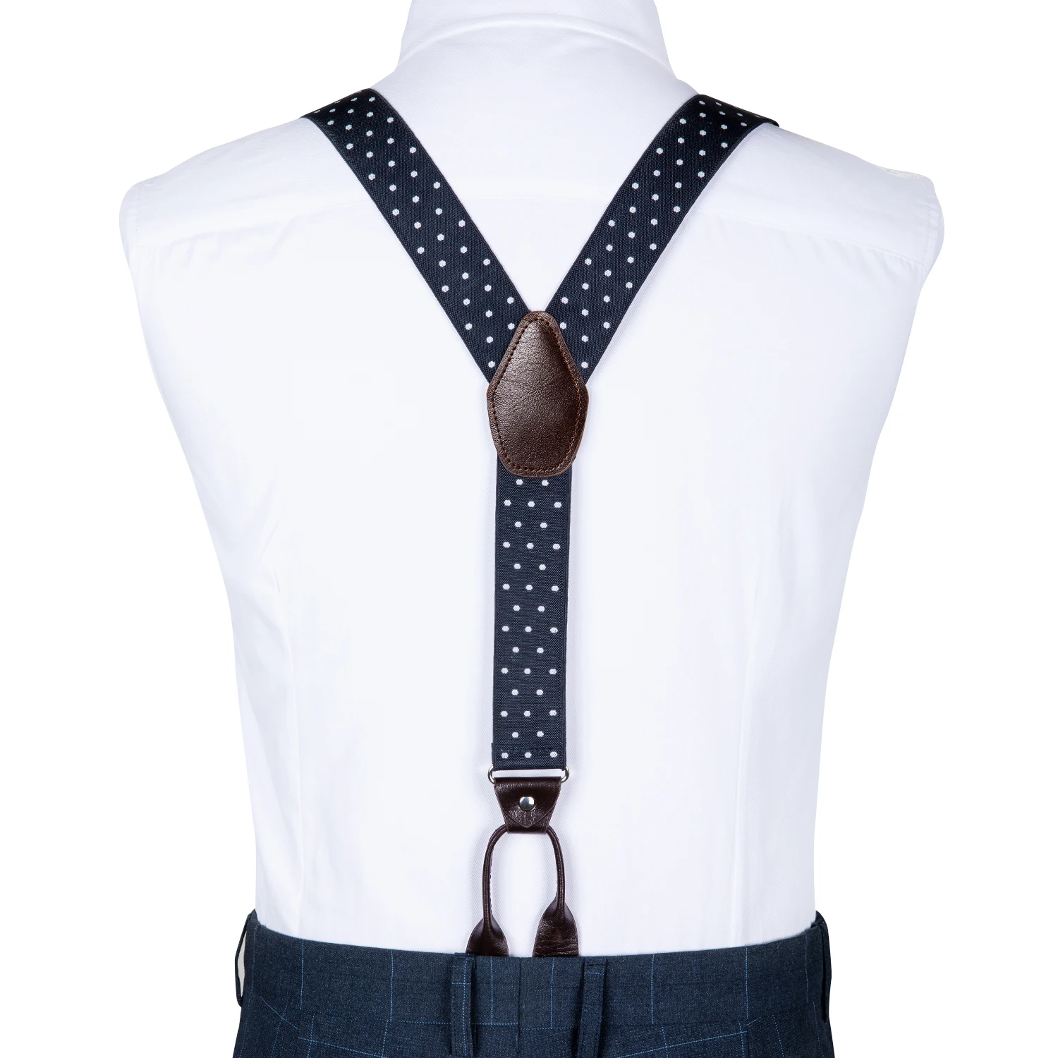 Подтяжки для мужчин Кожаные эластичные смокинговые штаны с Y образной задней