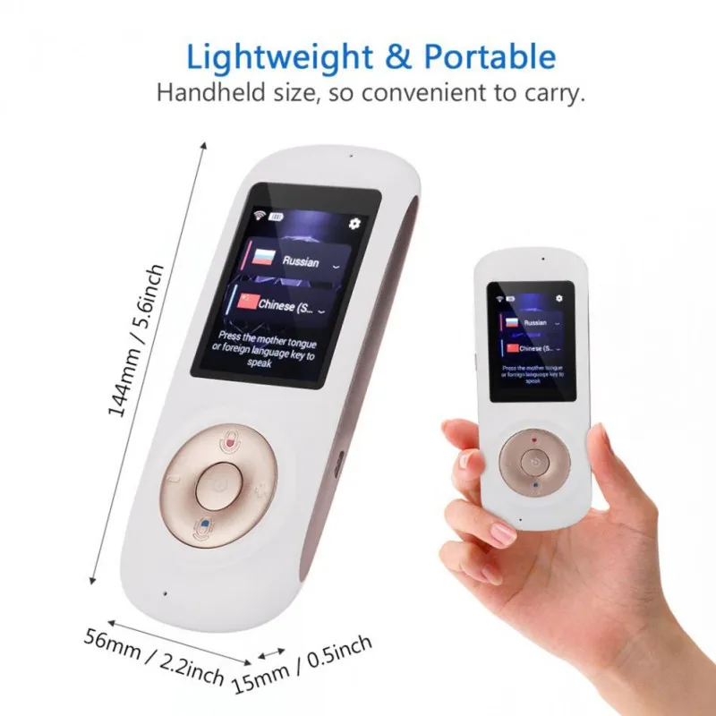 

High End 52 Language Two-Way Real-Time Voice Color Screen Smart Translator With WiFi/Hotspot Portable TranslatorTravel/Bussiness