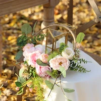 10 40cm round metal ring hoops garland diy handmade flower wreath dreamcatcher accessories wedding decoration home party decor