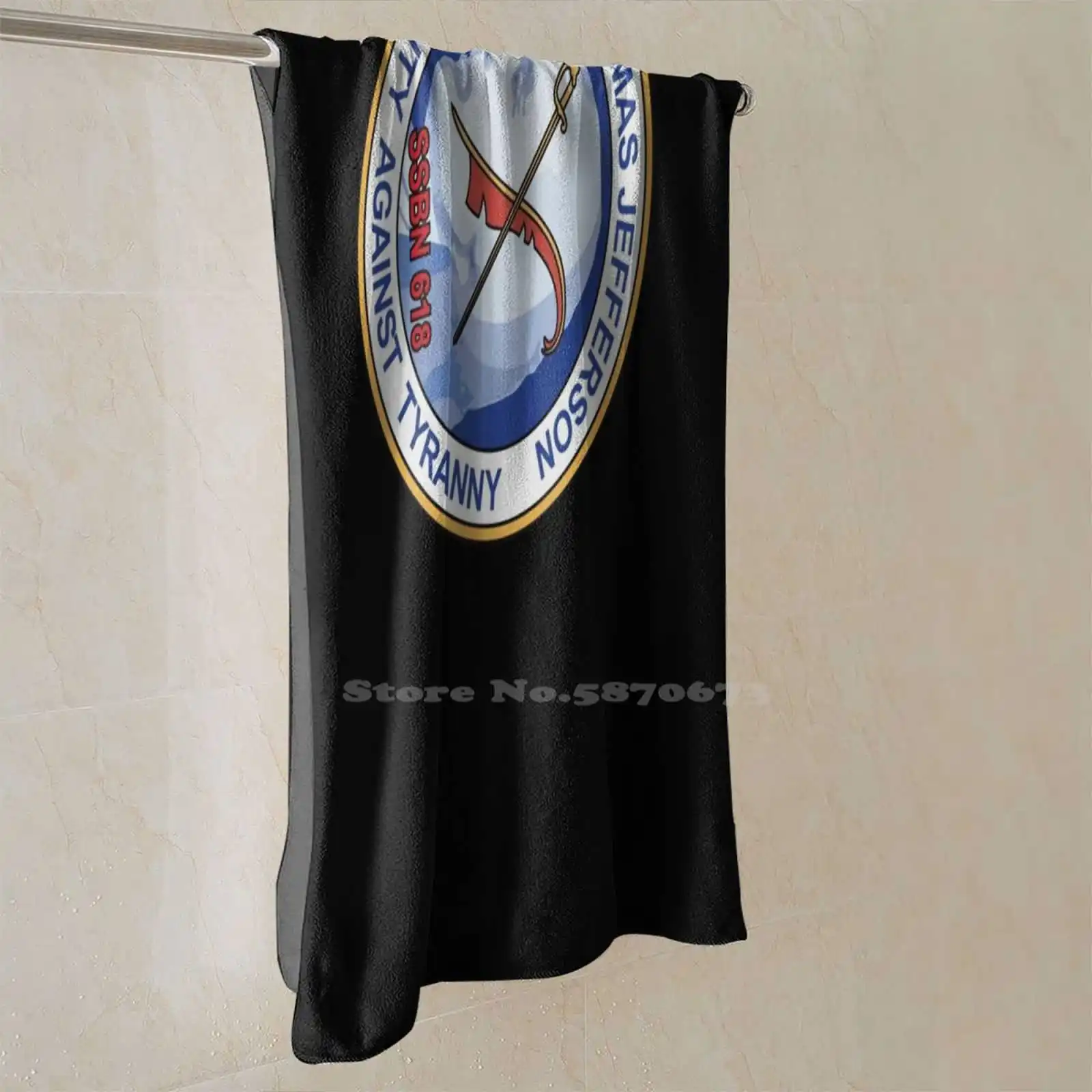 618 модное мягкое банное полотенце Uss Thomas Джефферсон Ssbn для душа лодка логотип