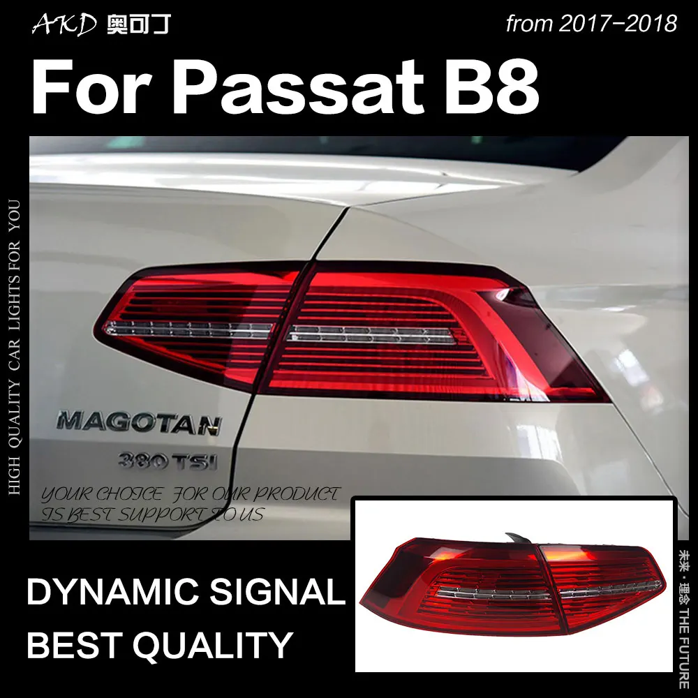 АКД стайлинга автомобилей для VW Passat B8 задние фонари Новинка 2017 года светодиодный