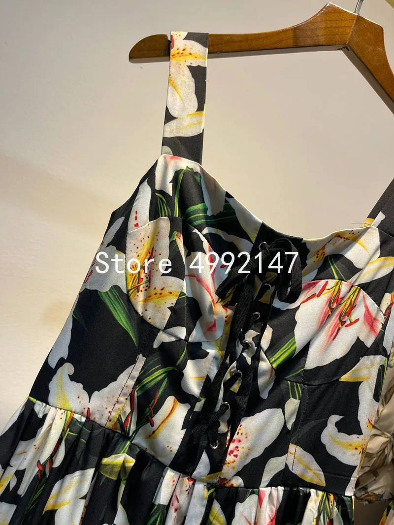 

2021 summer new sexy bohemian lace-up spaghetti strap striped holiday beach chiffon dress women Brand Design long dresses Y609