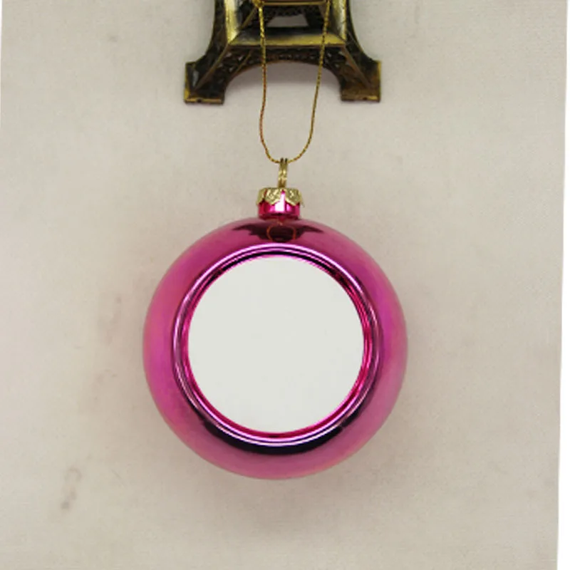 Free Shipping 24pcs/lot Diameter 6cm  Blank Sublimation Christmas Ball Decoration for Transfer Printing Heat Press DIY Gifts