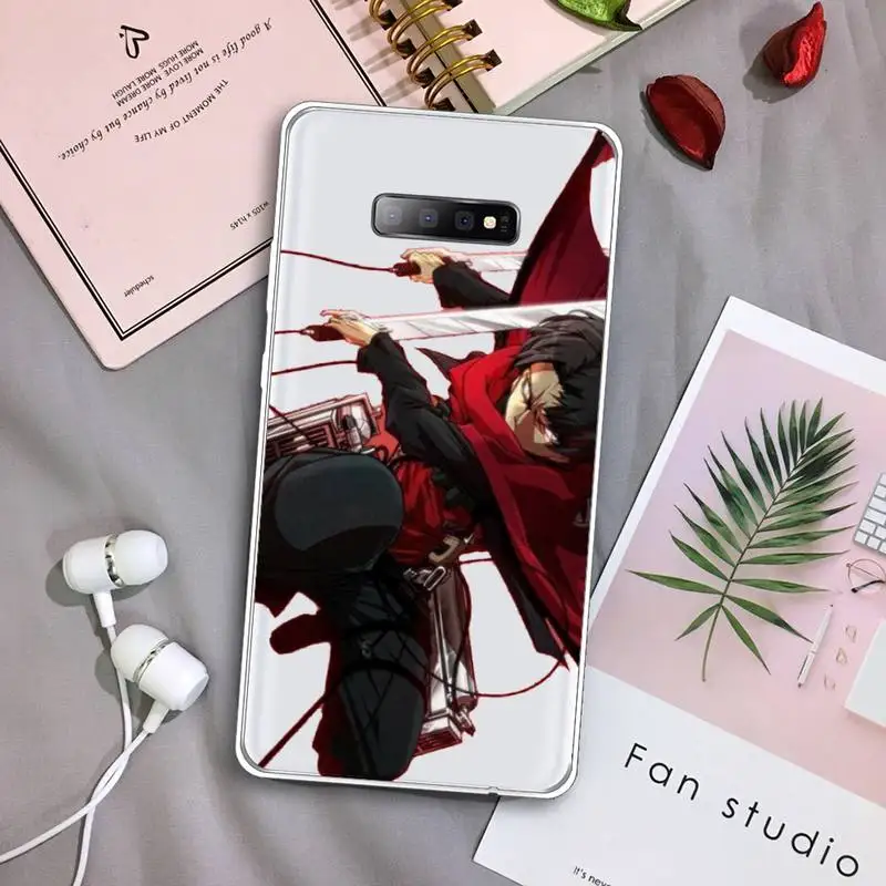 

Attack on Titan hot anime Phone Case Transparent For Samsung Galaxy A71 A21s S8 S9 S10 plus note 20 ultra