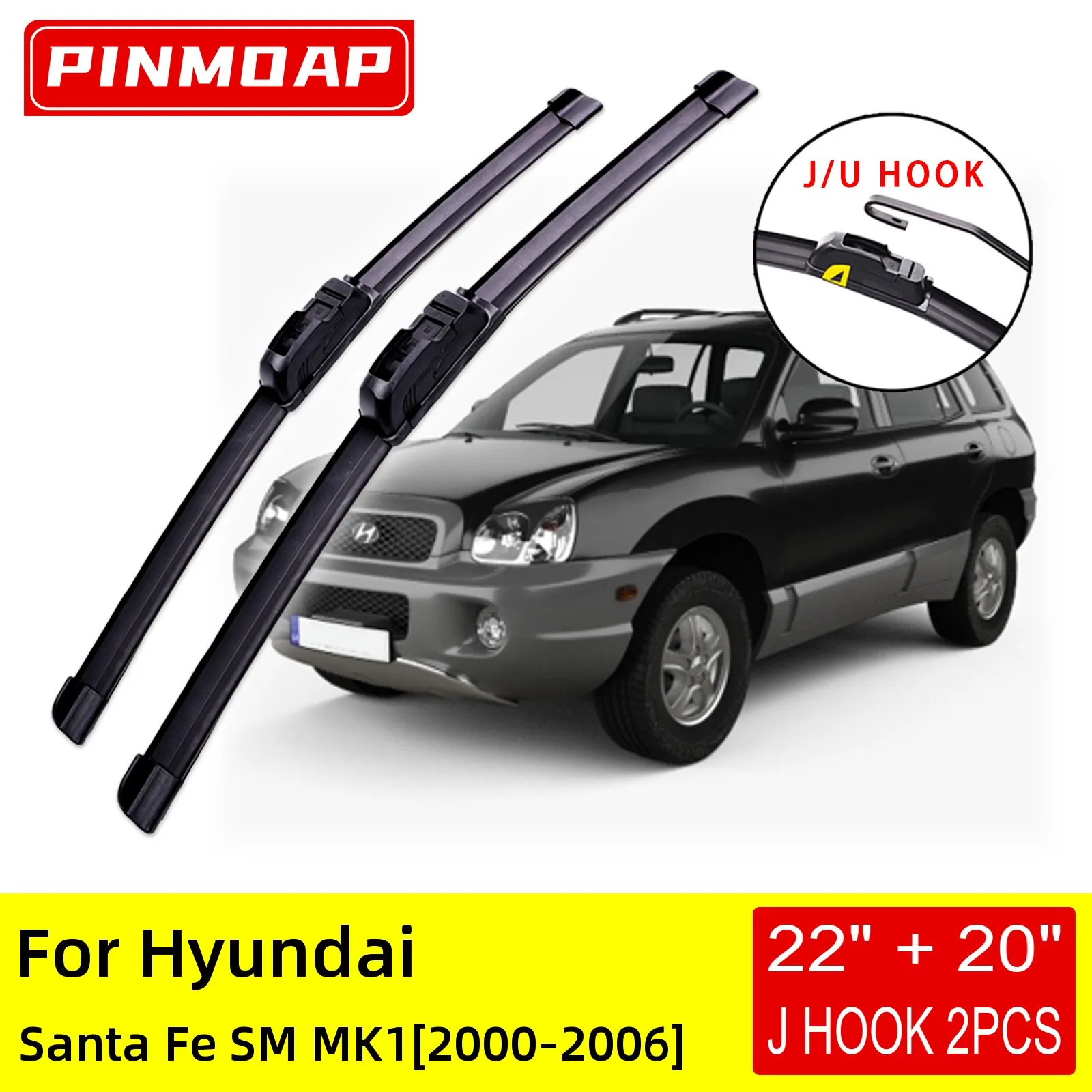 

Щетки стеклоочистителя передние для Hyundai Santa Fe SM MK1 2000 2001 2002 2003 2004 2005 2006