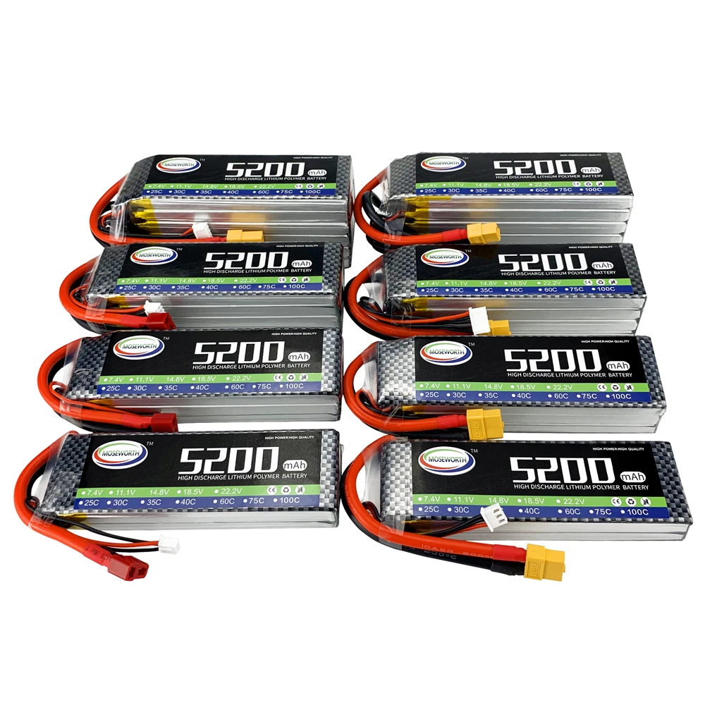 3S Lithium Batteries 11.1V 5200mAh 40C 60C 75C 100C RC Toys LiFePo4 Battery 3S For RC Helicopter Aircraft Car Drone Boat