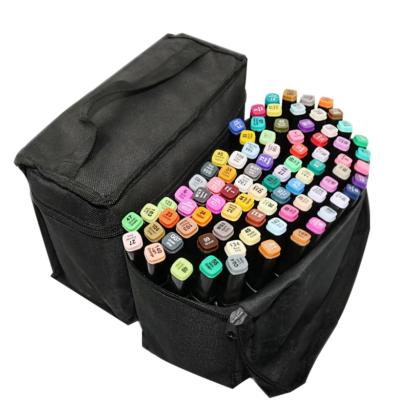 

Marker Pen Set 30/40/60/80 Colors Manga Drawing Markers Pen Alcohol Based Sketch Felt-Tip Twin Brush Pen Art Supplies