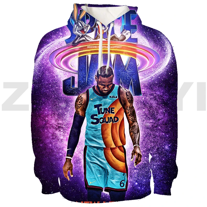

3D Print Anime Tune Squad Sweatshirt Space Jam A New Legacy Hoodie Tops Basketball Team Hoodie Men Pullover Oversized Streetwear