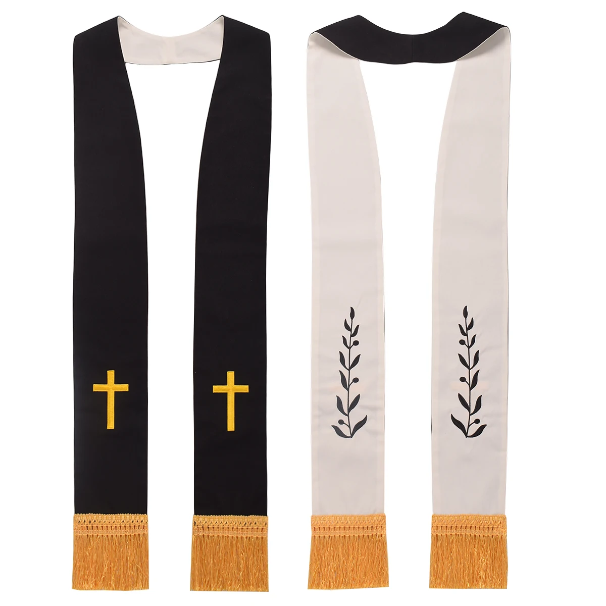 Priest Clergy Mass Stole Unisex Adults Pastor Liturgical Overlay Reversible