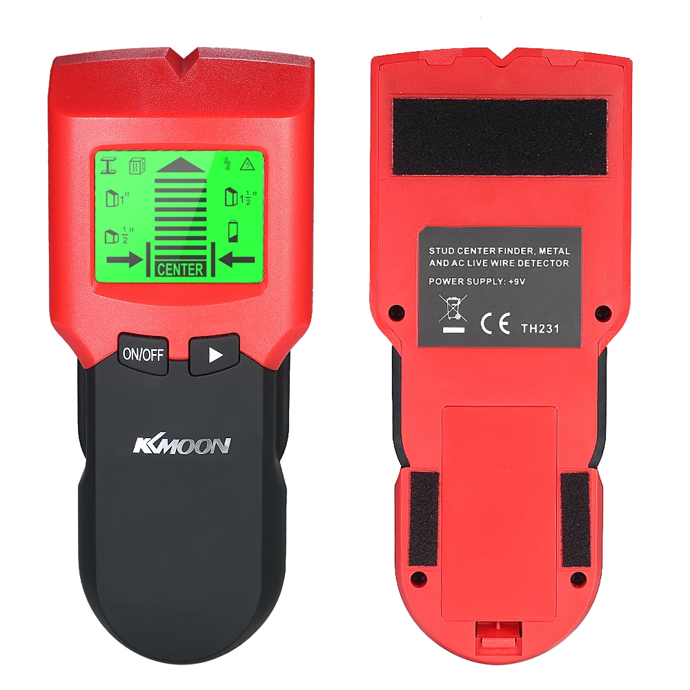 KKmoon Wall Detector Stud Finder LCD Digital Wood Studs Center Metal and AC Cable Live Wire Scanner Warning Detection | Инструменты